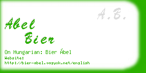 abel bier business card